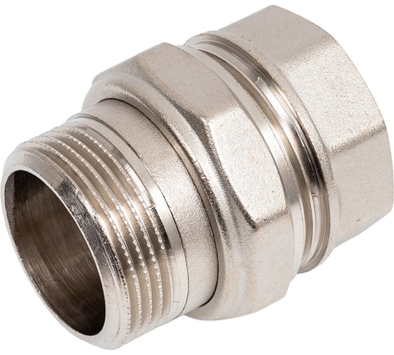 Сгон разъемный LD Pride, американка, DN32, 1 1/4" ВР/НР, латунь никель LD.67.530.32