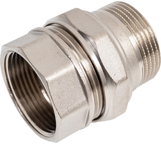 Сгон разъемный LD Pride, американка, DN32, 1 1/4" ВР/НР, латунь никель LD.67.530.32