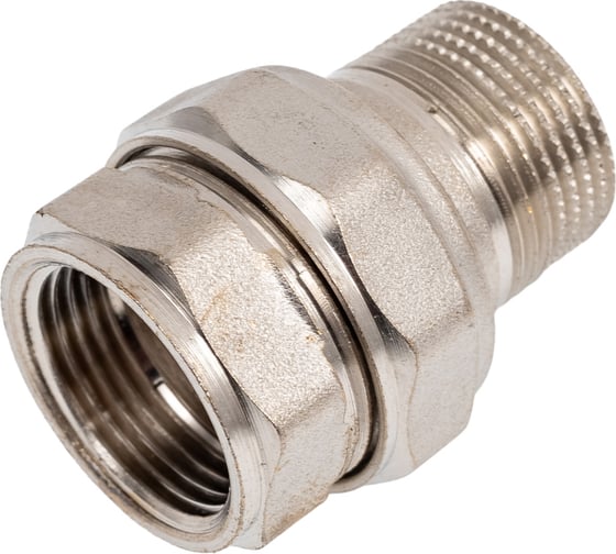 Сгон разъемный LD Pride, американка, DN20, 3/4" ВР/НР, латунь никель LD.67.530.20