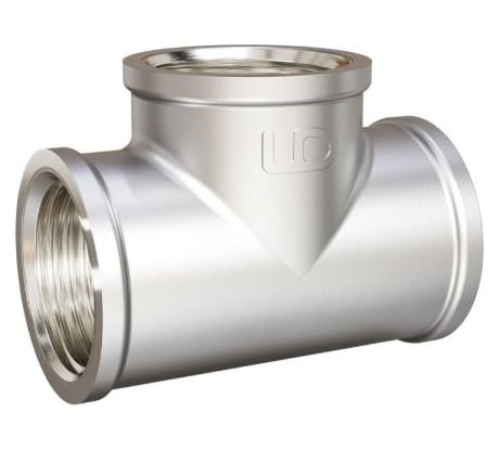 Тройник переходной LD Pride DN20x15x20, 3/4"ВР х 1/2"ВР х 3/4"ВР, латунь никель LD.67.533.20x15x20