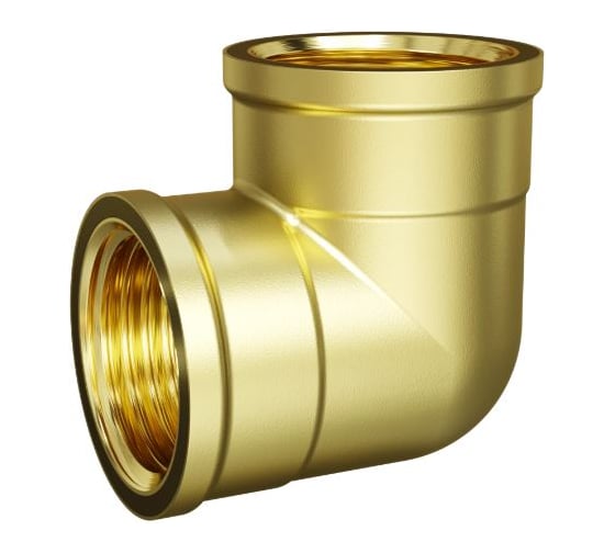 Угол LD PRIDE 90 градусов, DN32, 1 1/4" ВР/ВР, латунь LD.65.522.32 1