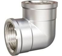 Угол LD PRIDE 90 градусов, DN15, 1/2" ВР/ВР, латунь никель LD.67.522.15