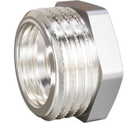 Футорка LD PRIDE DN40х32 (1 1/2"НР х 1 1/4" ВР) латунь никель с биркой LD.67.517.40х32