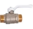 Кран шаровой латунный LD PRIDE 47.20.Н-Н.Р Ду 20 Ру 40 рычаг (white) с биркой LD 47.315.20 W 4