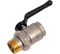 Кран шаровой латунный LD Pride никелированный, Ду25, Ру40, м/амер, полнопроходной, рычаг, исп2 47.307.25.2 107-9962