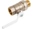Кран шаровой латунный LD PRIDE 47.25.В-ГШ.Р Ду 25 Ру 40 рычаг (white) с биркой LD 47.317.25 W 3