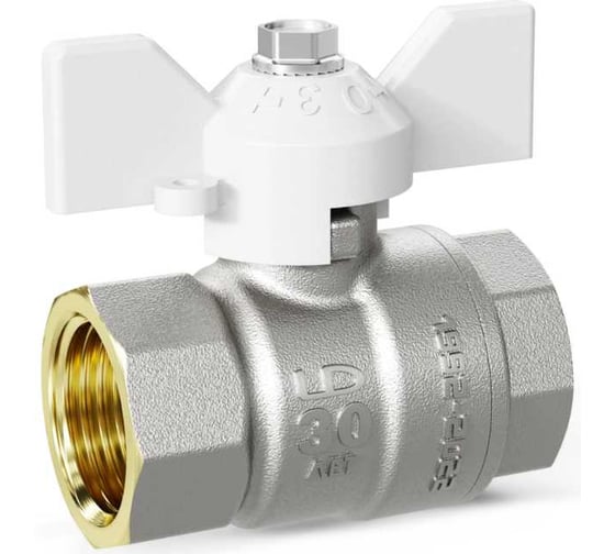 Шаровой кран LD Pride 47.25.В-В.Б (white) LD 47.310.25 W 1