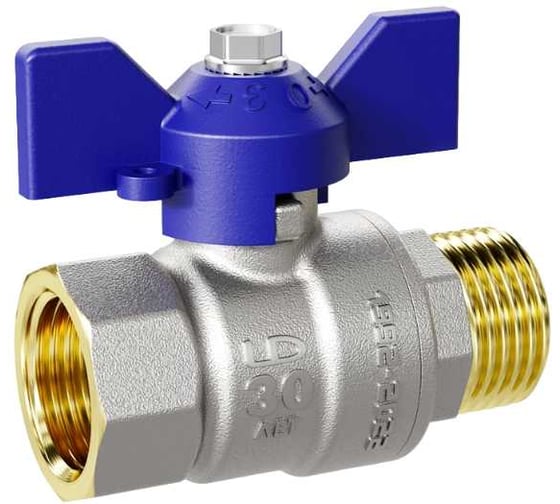 Шаровой кран LD Pride 47.25.В-Н.Б (blue) LD 47.312.25 B