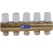 Коллектор латунный Giacomini клапан термостатический, 1" вн/р, 2 выхода, 3/4" ЕК н/р, 50 мм R553VY042 040-0774