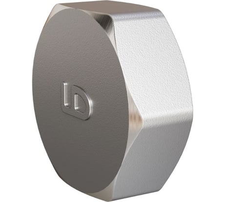 Заглушка LD Pride DN15 (1/2") ВР латунь никель LD.67.504.15.1