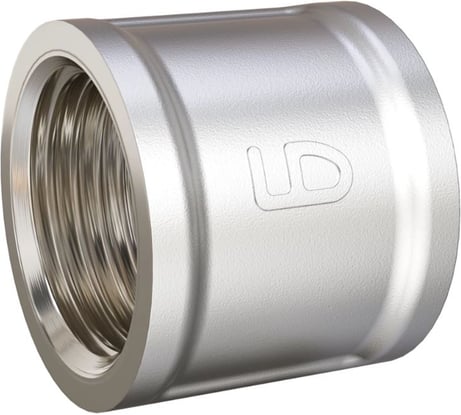 Муфта LD Pride DN15 (1/2") ВР латунь, никель LD.67.502.15.1