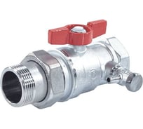 Кран шаровой со спускником латунный Giacomini R259DS Ду20x25, Ру42, м/амер, бабочка R259SX006 007-0964