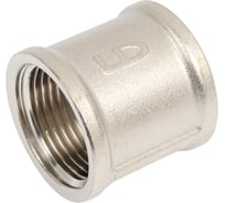 Муфта LD PRIDE DN20 (3/4") ВР латунь никель с биркой LD.67.502.20.1