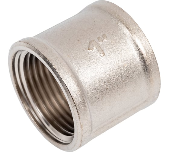 Муфта LD Pride DN25 (1") ВР латунь, никель LD.67.502.25.1