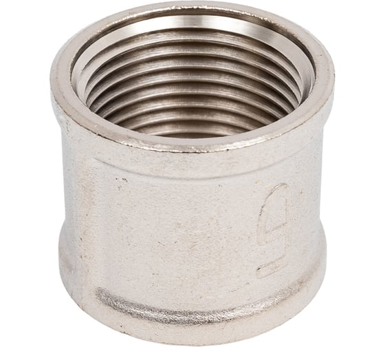 Муфта LD Pride DN25 (1") ВР латунь, никель LD.67.502.25.1