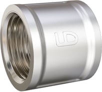 Муфта LD PRIDE DN40 (1 1/2") ВР латунь никель с биркой LD.67.502.40.1