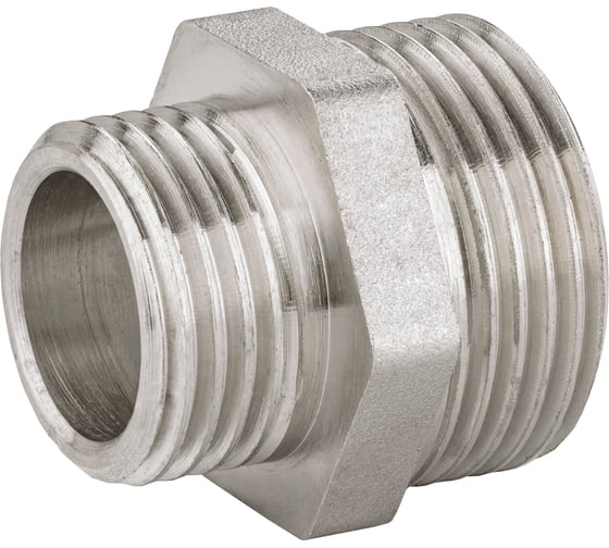 Ниппель латунный переходной LD Ду25x20, НР, никель 67.503.25x20 129-8115 1