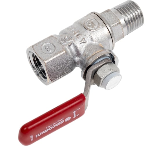 Кран шаровой латунный Giacomini R254DL хромированный, Ду8, Ру42, м/р, рычаг R254LX001 107-0375