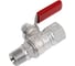 Кран шаровой латунный Giacomini R254DL хромированный, Ду8, Ру42, м/р, рычаг R254LX001 107-0375 2