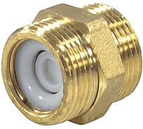 Ниппель латунный Giacomini R189V Ду20 НР, с обратным клапаном R189VY004 128-3224