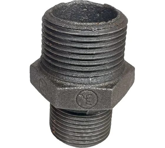 Ниппель переходной Fittex PLUS чугун, Ду40x32, 1 1/2"х1 1/4" НР 128-4313