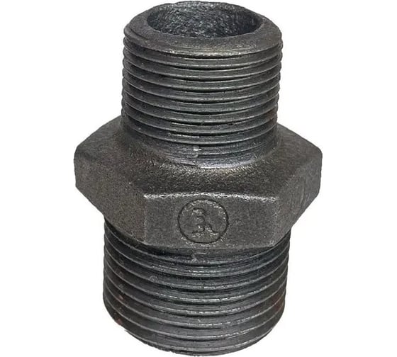 Ниппель переходной Fittex PLUS чугун, Ду32x15, 1 1/4"х1/2" НР 128-4305