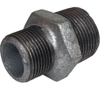 Ниппель переходной Fittex PLUS чугун оцинкованный, Ду40x32, 1 1/2"х1 1/4" НР 128-4325