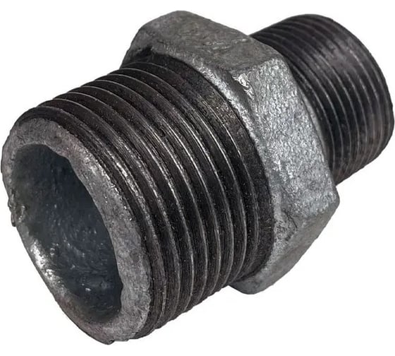 Ниппель переходной Fittex PLUS чугун оцинкованный, Ду40x15, 1 1/2"х1/2" НР 128-4322