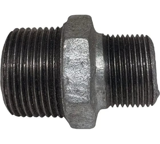 Ниппель переходной Fittex PLUS чугун оцинкованный, Ду50x20, 2"х3/4" НР 128-4327