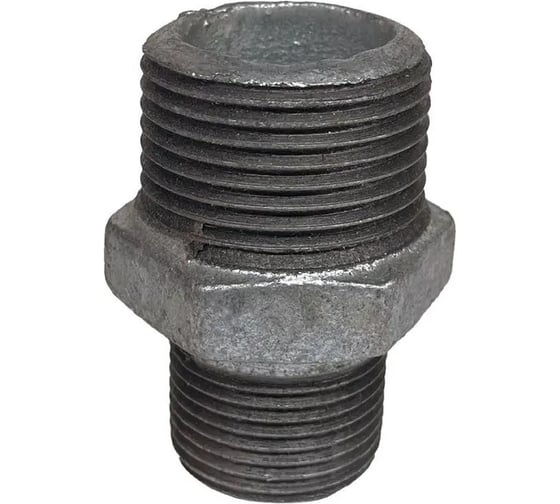 Ниппель переходной Fittex PLUS чугун оцинкованный, Ду50x25, 2"х1" НР 128-4328