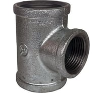 Тройник переходной Fittex PLUS Ду50x32, чугун оцинкованный, 2"х1 1/4", м/м 127-3666