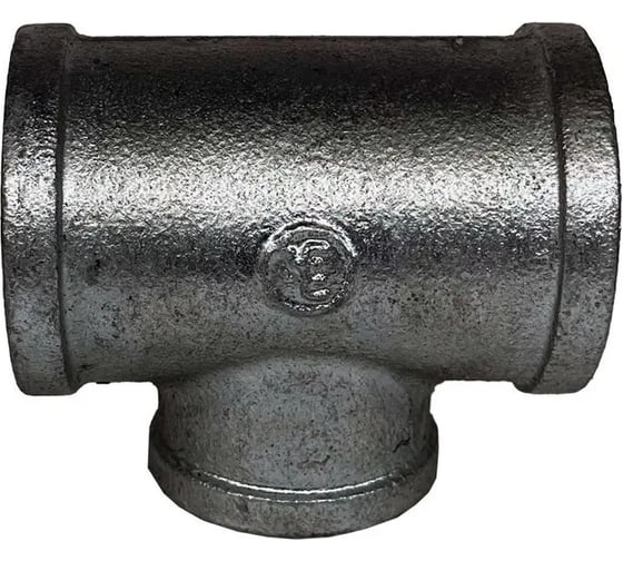 Тройник переходной Fittex PLUS Ду50x32, чугун оцинкованный, 2"х1 1/4", м/м 127-3666