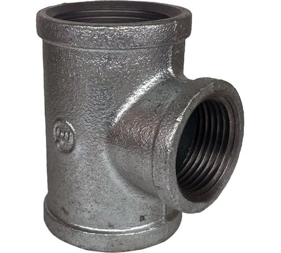 Тройник переходной Fittex PLUS Ду40x32,чугун оцинкованный, 1 1/2"х1 1/4", м/м 127-3662