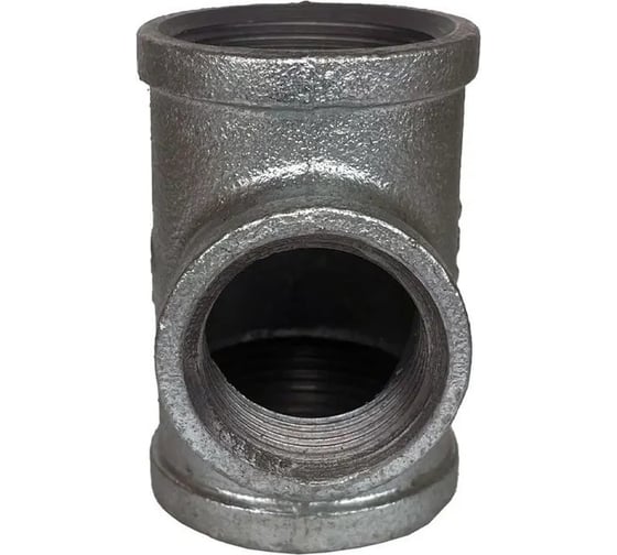 Тройник переходной Fittex PLUS Ду40x32,чугун оцинкованный, 1 1/2"х1 1/4", м/м 127-3662