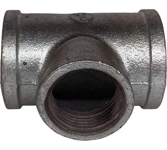 Тройник переходной Fittex PLUS Ду40x32,чугун оцинкованный, 1 1/2"х1 1/4", м/м 127-3662