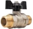 Кран шаровой Rvc Ду15 мм, 1/2" шш, бабочка 17387 1