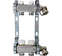 Коллекторная группа из нержавеющей стали COLSYS 805R 2 выхода, с отсечными, термостатическими и дренажными клапанами 1805R22502