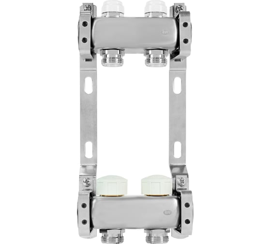 Коллекторная группа из нержавеющей стали COLSYS 805 2 выхода, с отсечными и термостатическими клапанами 180522502 1