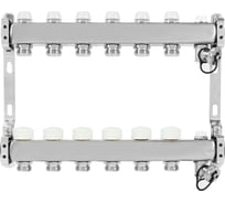 Коллекторная группа из нержавеющей стали COLSYS 803 6 выходов, с отсечными, термостатическими и дренажными клапанами и воздухоотводчиками 180322506