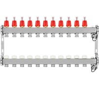 Коллекторная группа из нержавеющей стали COLSYS 802 11 выходов, с расходомерами, термостатическими и дренажными клапанами и воздухоотводчиками 180222511