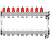 Коллекторная группа из нержавеющей стали COLSYS 802 9 выходов, с расходомерами, термостатическими и дренажными клапанами и воздухоотводчиками 180222509