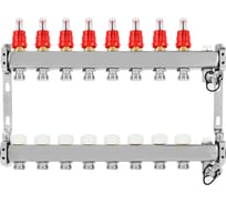 Коллекторная группа из нержавеющей стали COLSYS 802 8 выходов, с расходомерами, термостатическими и дренажными клапанами и воздухоотводчиками 180222508
