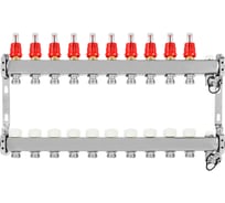Коллекторная группа из нержавеющей стали COLSYS 802 10 выходов, с расходомерами, термостатическими и дренажными клапанами и воздухоотводчиками 180222510