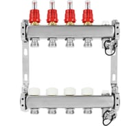 Коллекторная группа из нержавеющей стали COLSYS 802 4 выхода, с расходомерами, термостатическими и дренажными клапанами и воздухоотводчиками 180222504