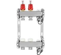 Коллекторная группа из нержавеющей стали COLSYS 802 2 выхода, с расходомерами, термостатическими и дренажными клапанами и воздухоотводчиками 180222502