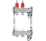 Коллекторная группа из нержавеющей стали COLSYS 802 2 выхода, с расходомерами, термостатическими и дренажными клапанами и воздухоотводчиками 180222502 1