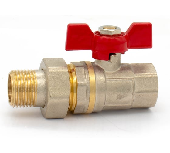 Кран шаровой Doron 1" В-Н бабочка с американкой (5/40) 003630