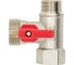 Кран 3-х проходной шаровой Doron 1/2г х 1/2ш х 3/4ш ДСМА (10/100) 8400 3