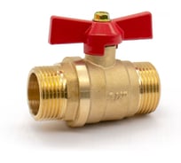 Кран шаровой Doron 1/2" Н-Н бабочка штуцер-штуцер (10/200) 8415