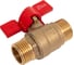 Кран шаровой Doron 1/2" Н-Н бабочка штуцер-штуцер (10/200) 8415 3